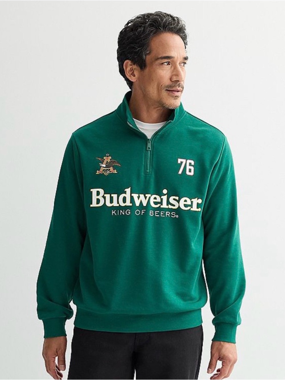 NWT Budweiser Quarter Zip